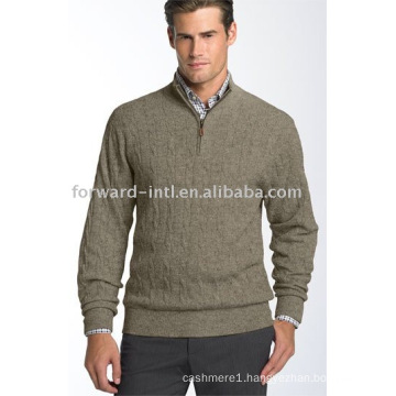 MEN'S WOOL HALF ZIP COLLAR PULLOVER